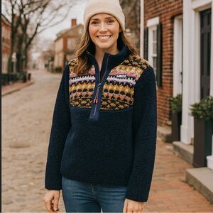 Vineyard Vines Fair Isle Sherpa Pullover